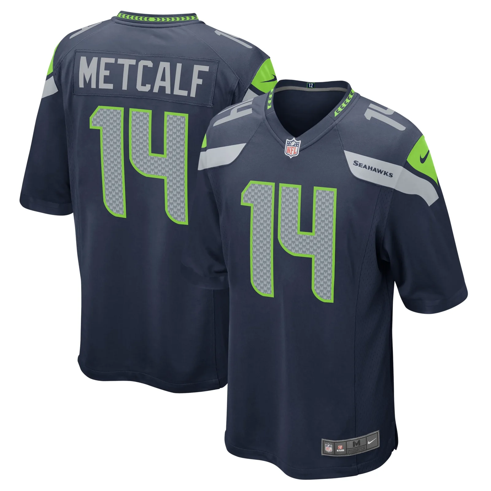 Men's DK Metcalf Seattle Seahawks Game Team Jersey - College Navy -