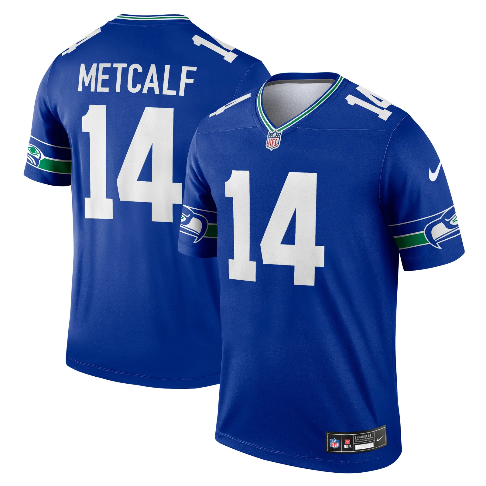 Men's DK Metcalf Seattle Seahawks Throwback Legend Player Jersey - Royal -