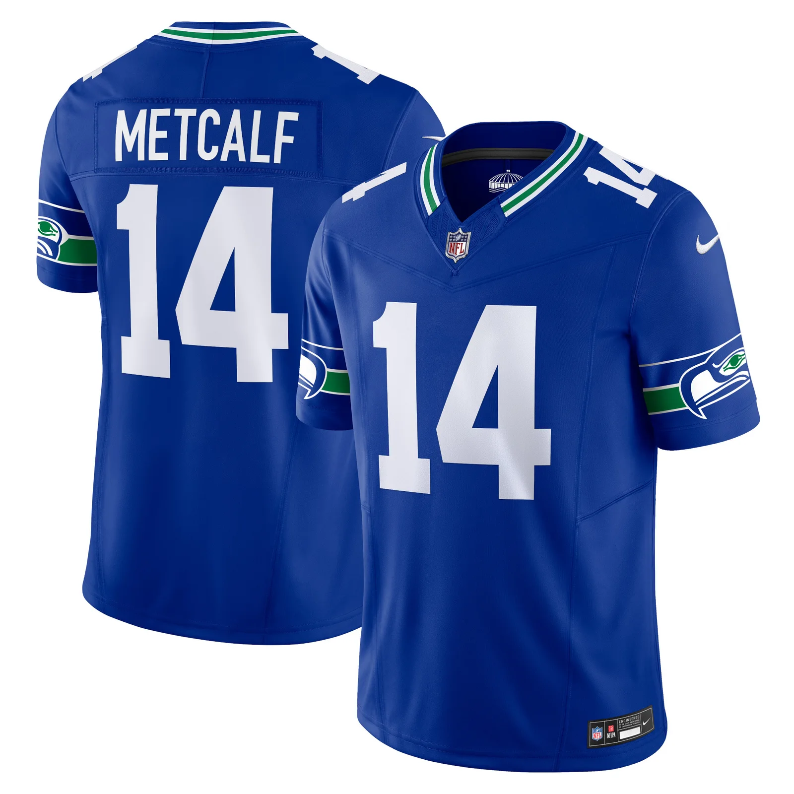 Men's DK Metcalf Seattle Seahawks Throwback Vapor F.U.S.E. Limited Jersey - Royal -