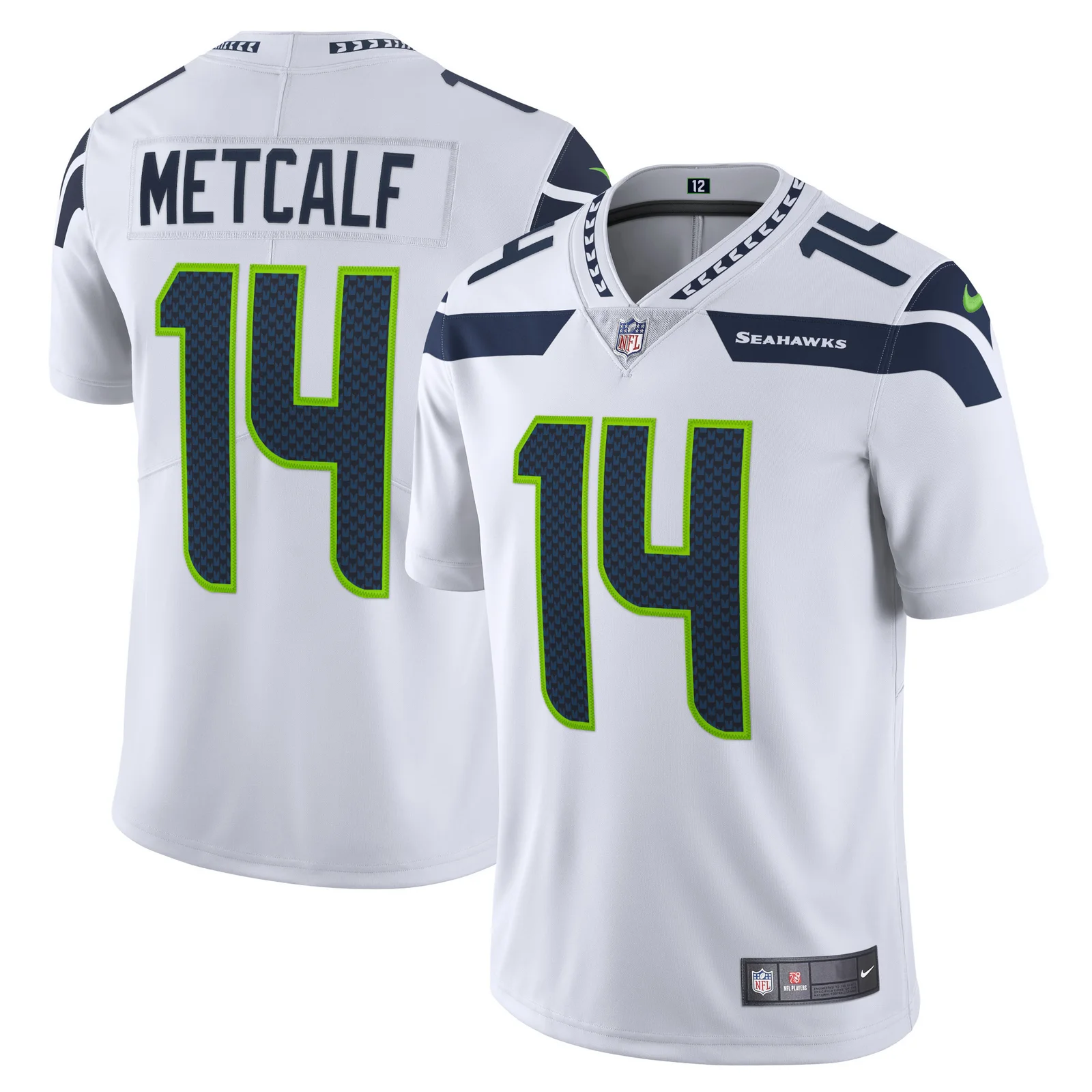 Men's DK Metcalf Seattle Seahawks Vapor Limited Jersey - White -
