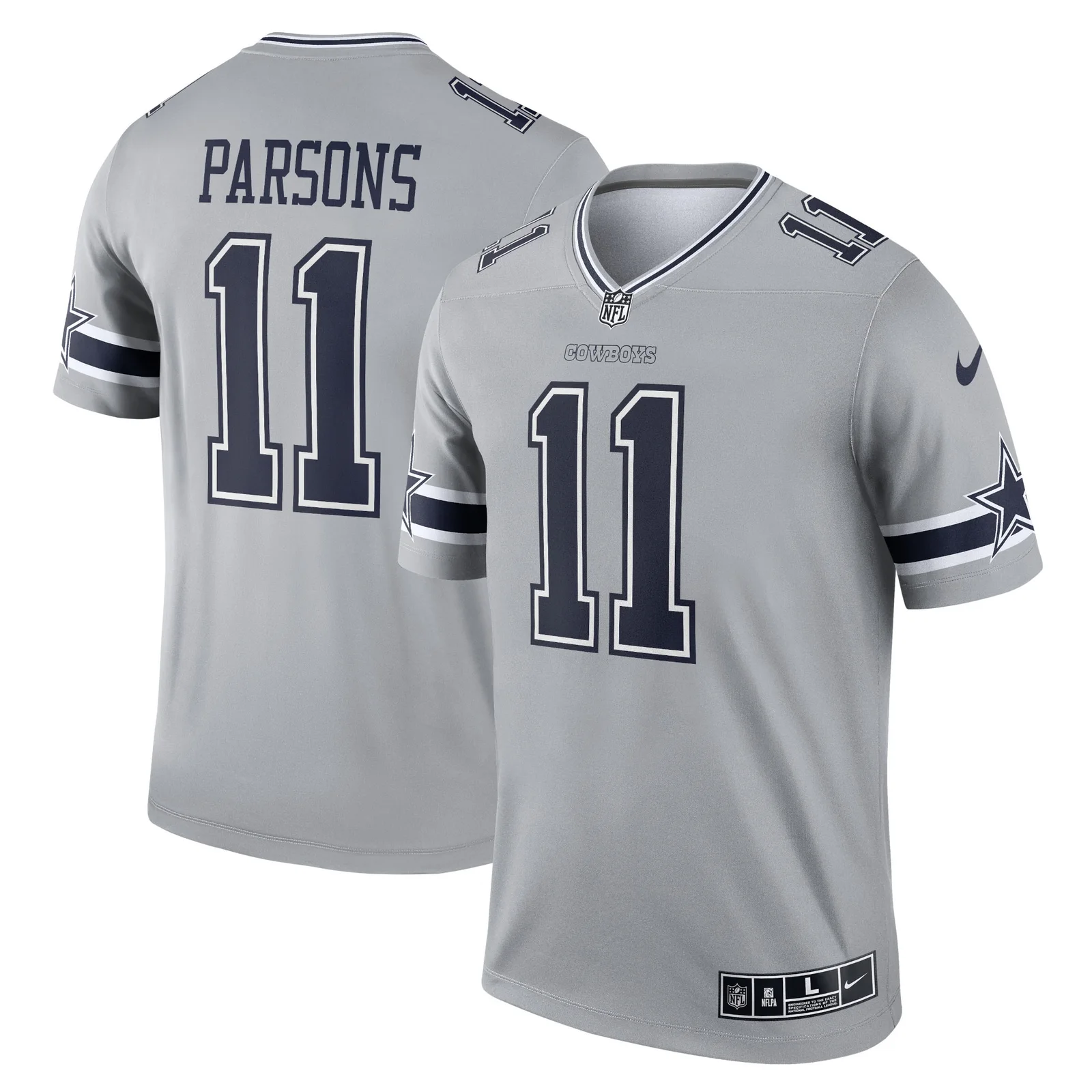 Men's Micah Parsons Dallas Cowboys Inverted Legend Player Jersey - Gray -