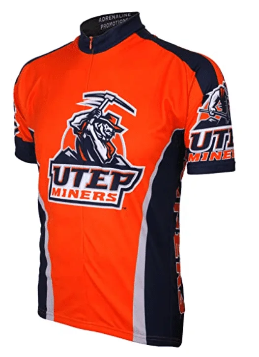 Men's NCAA UTEP Miners Custom Texas El Paso Miners Cycling Jersey - -
