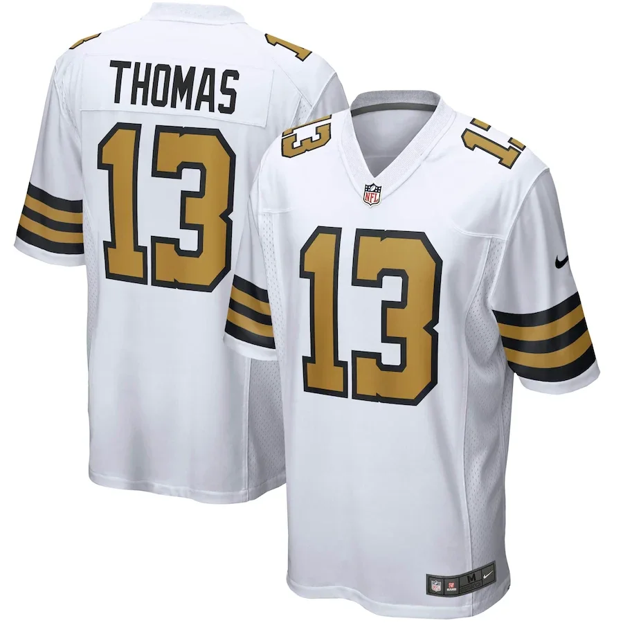 Saints Custom Jersey for Men New Orleans Saints Custom Alternate Game Jersey - White -