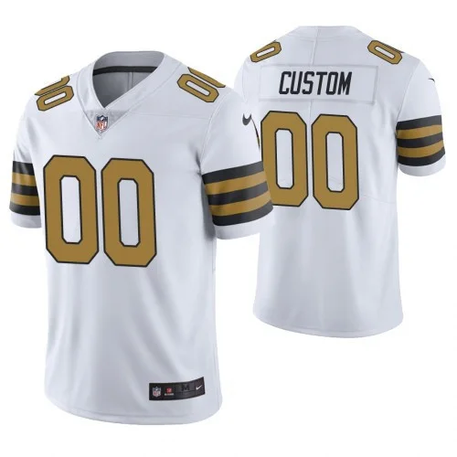 Saints Custom Jersey for Men New Orleans Saints White Color Rush Legend Customized Jersey -