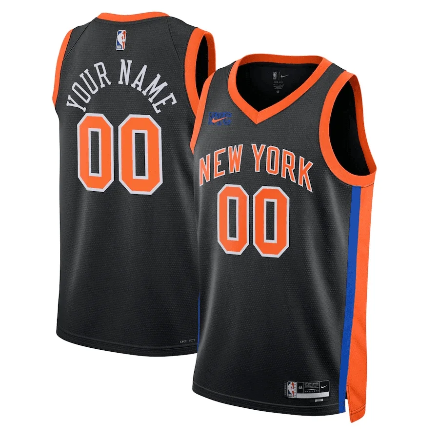 Men's New York Knicks Custom #00 City Edition Swingman Jersey 2022-23 -