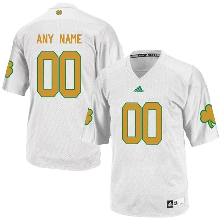 Men's Notre Dame Fighting Irish White Custom Jersey , Notre Dame Football Jersey Custom -