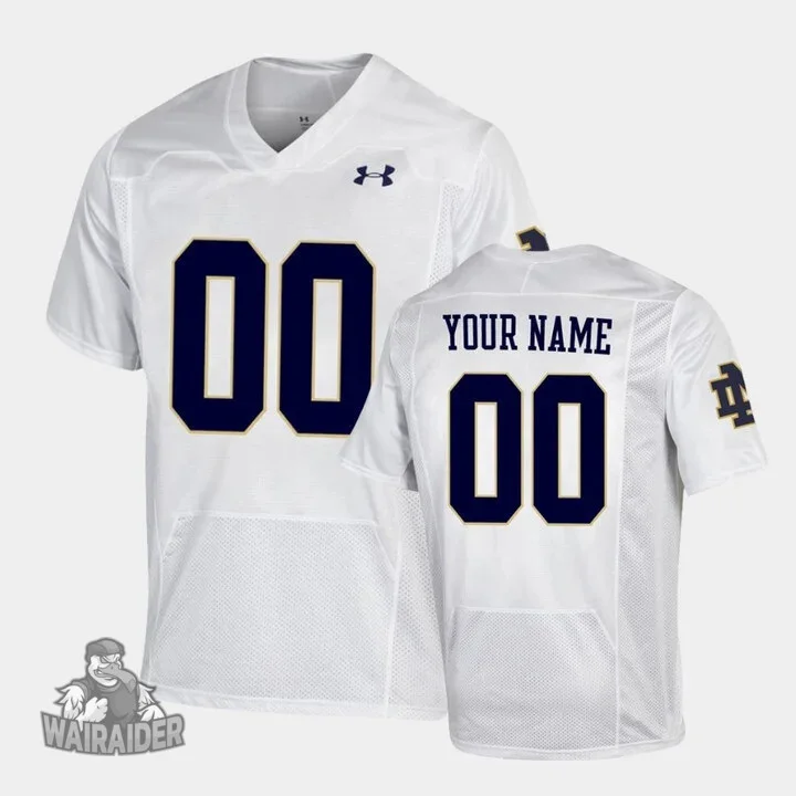 Men's Notre Dame Fighting Irish White  Under Armour Custom Jersey
