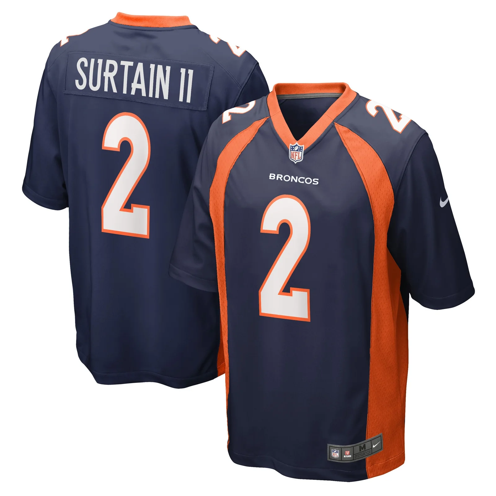 Men's Patrick Surtain II Denver Broncos Home Game Player Jersey - Navy -