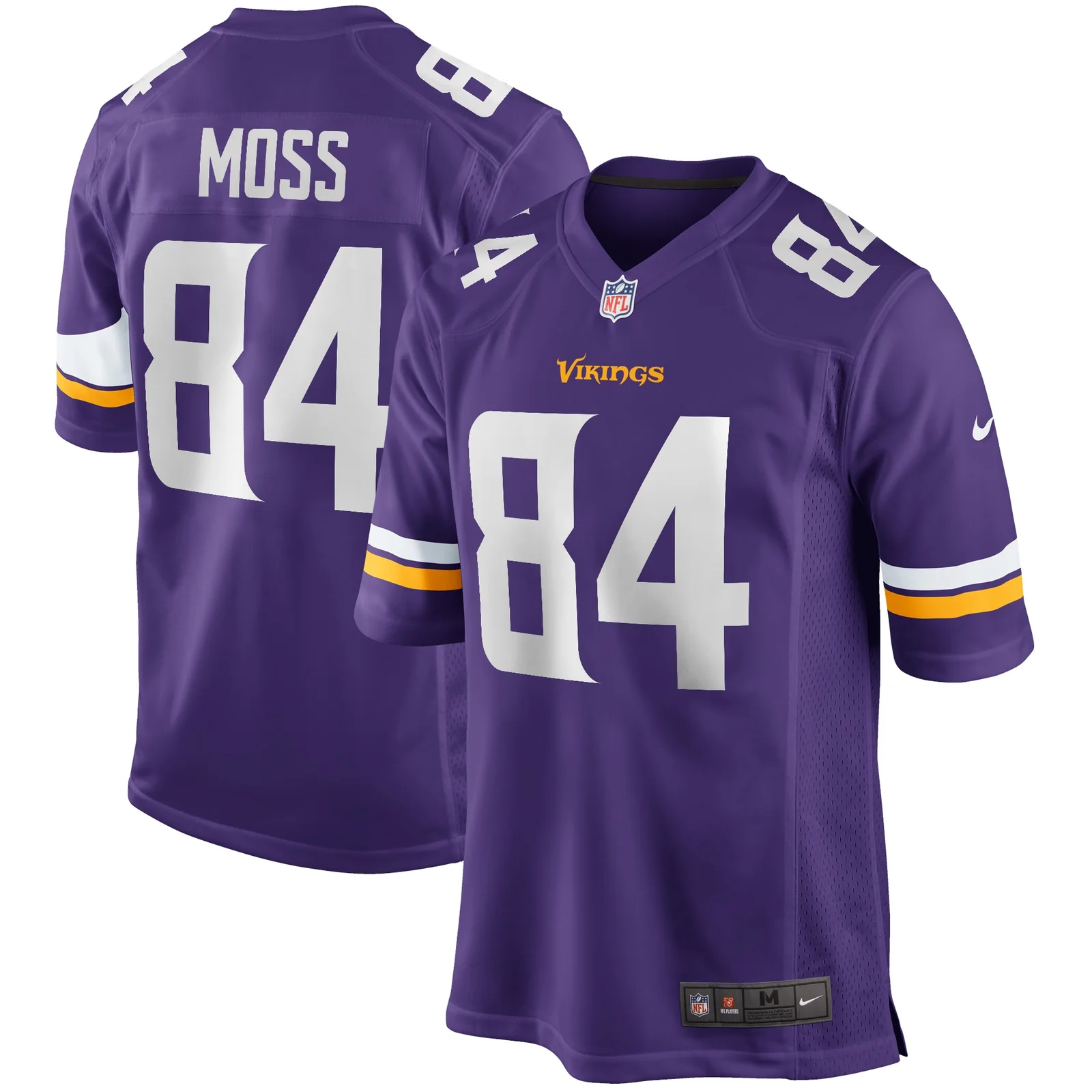 Men's Randy Moss Minnesota Vikings Game Retired Player Jersey - Purple -
