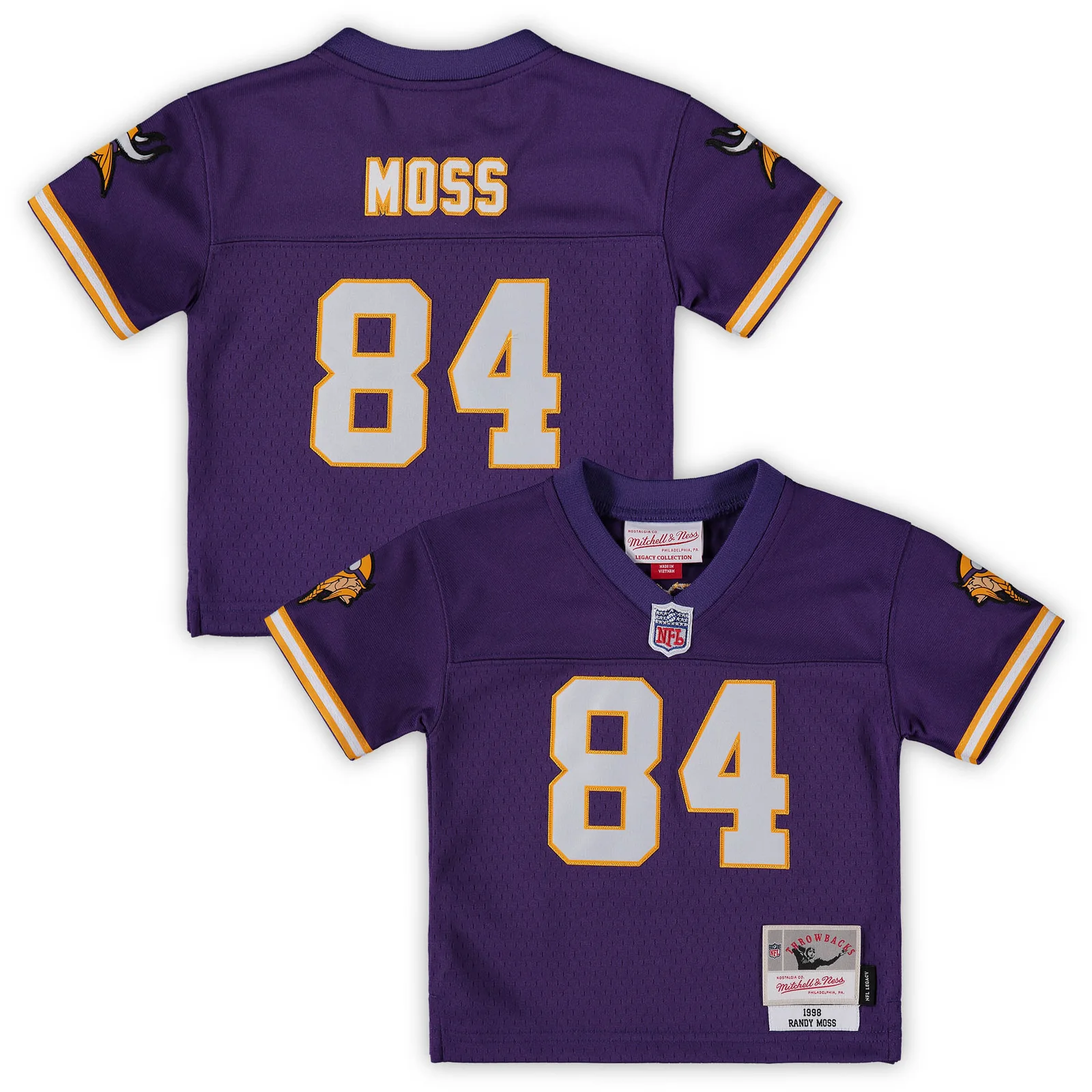 Men's Randy Moss Minnesota Vikings Mitchell &amp; Ness Infant 1998 Retired Legacy Jersey - Purple -