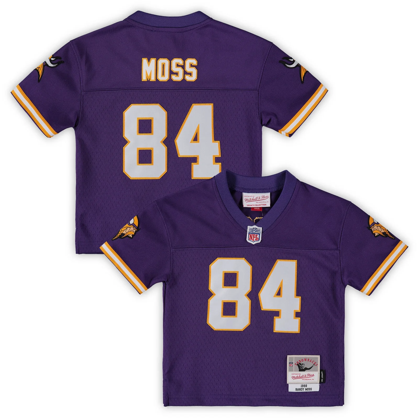Men's Randy Moss Minnesota Vikings Mitchell &amp; Ness Toddler 1998 Retired Legacy Jersey - Purple -