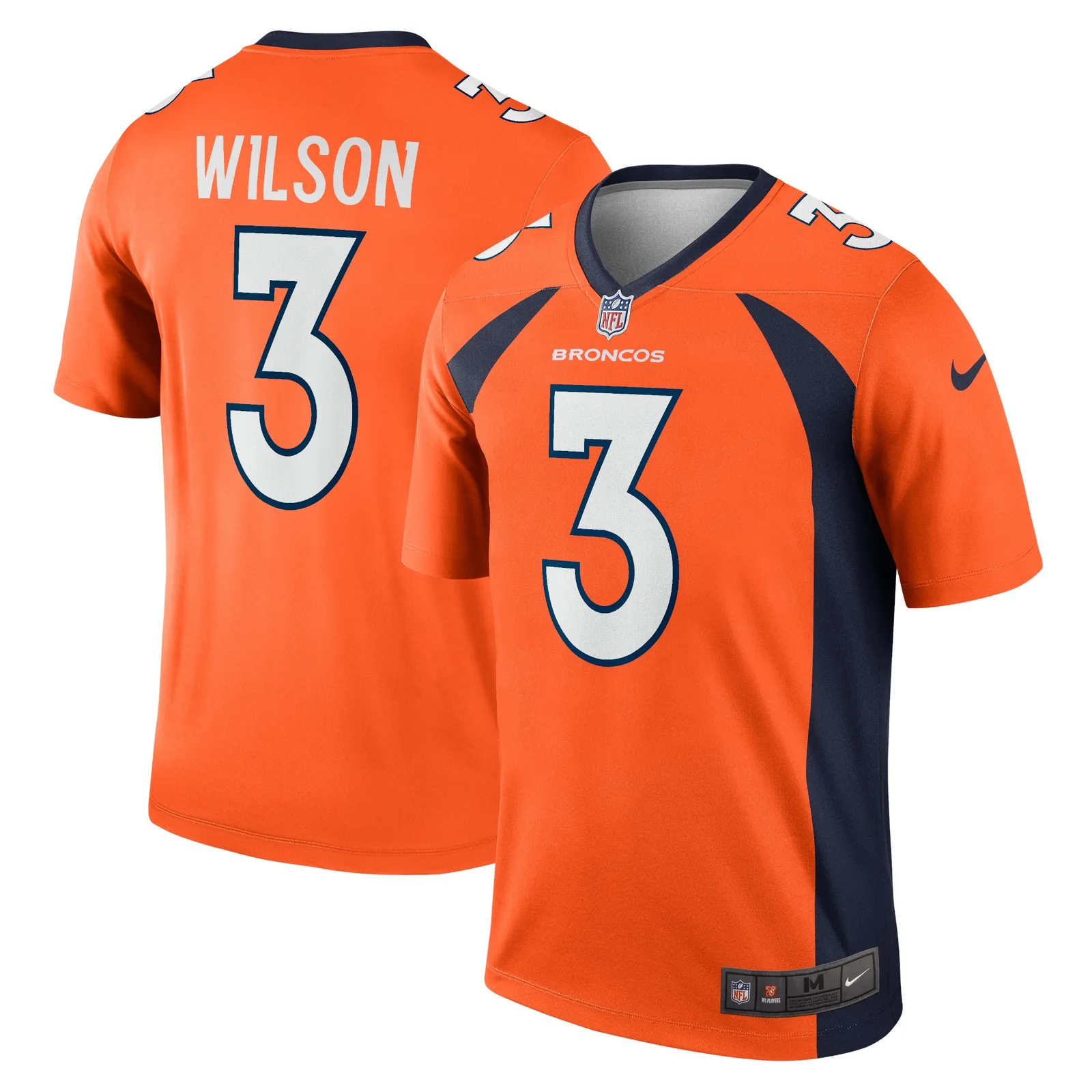 Men's Russell Wilson Denver Broncos Legend Jersey - Orange -