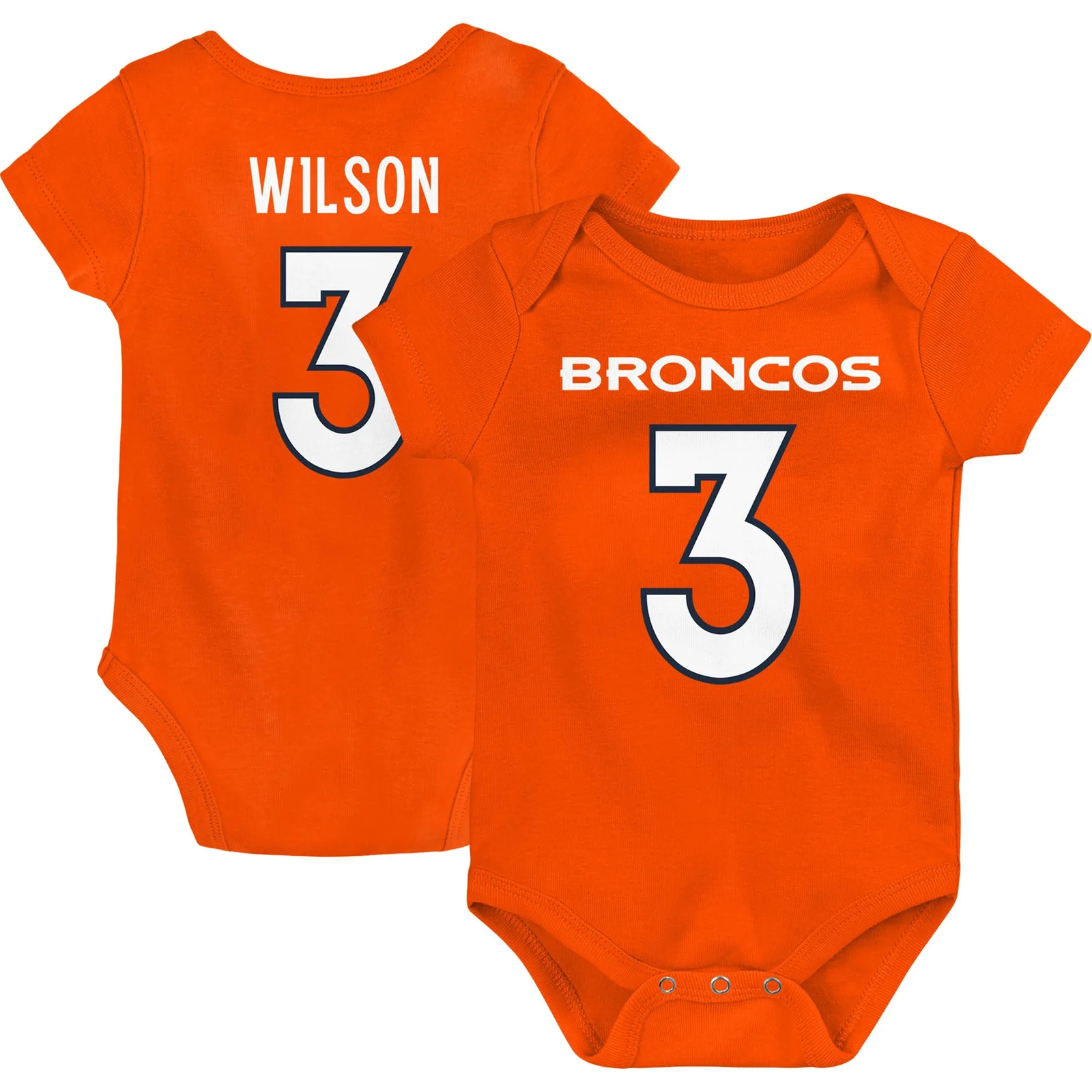 Men's Russell Wilson Denver Broncos Newborn &amp; Infant Team Player Bodysuit - Orange -