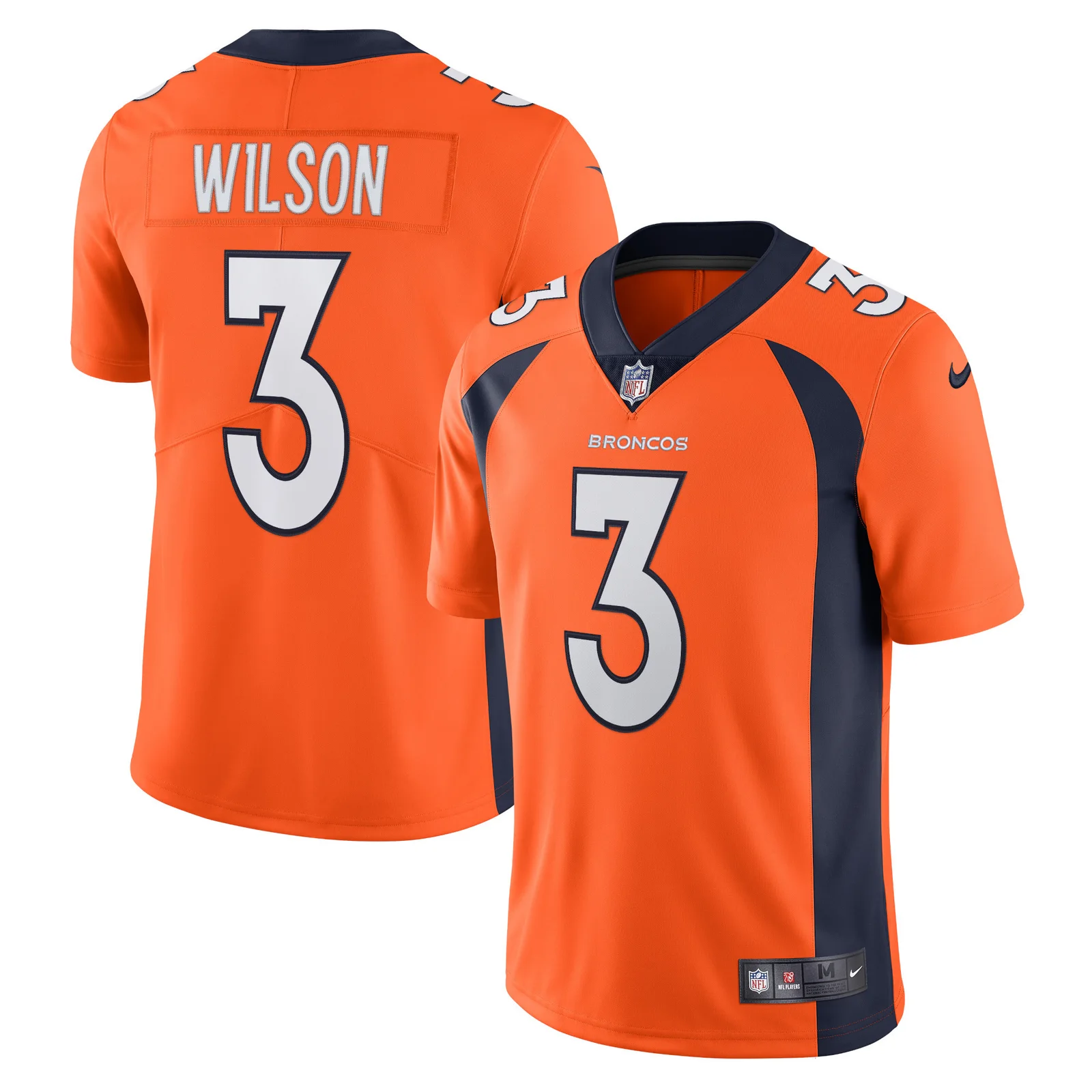 Men's Russell Wilson Denver Broncos Team Vapor Limited Jersey - Orange -