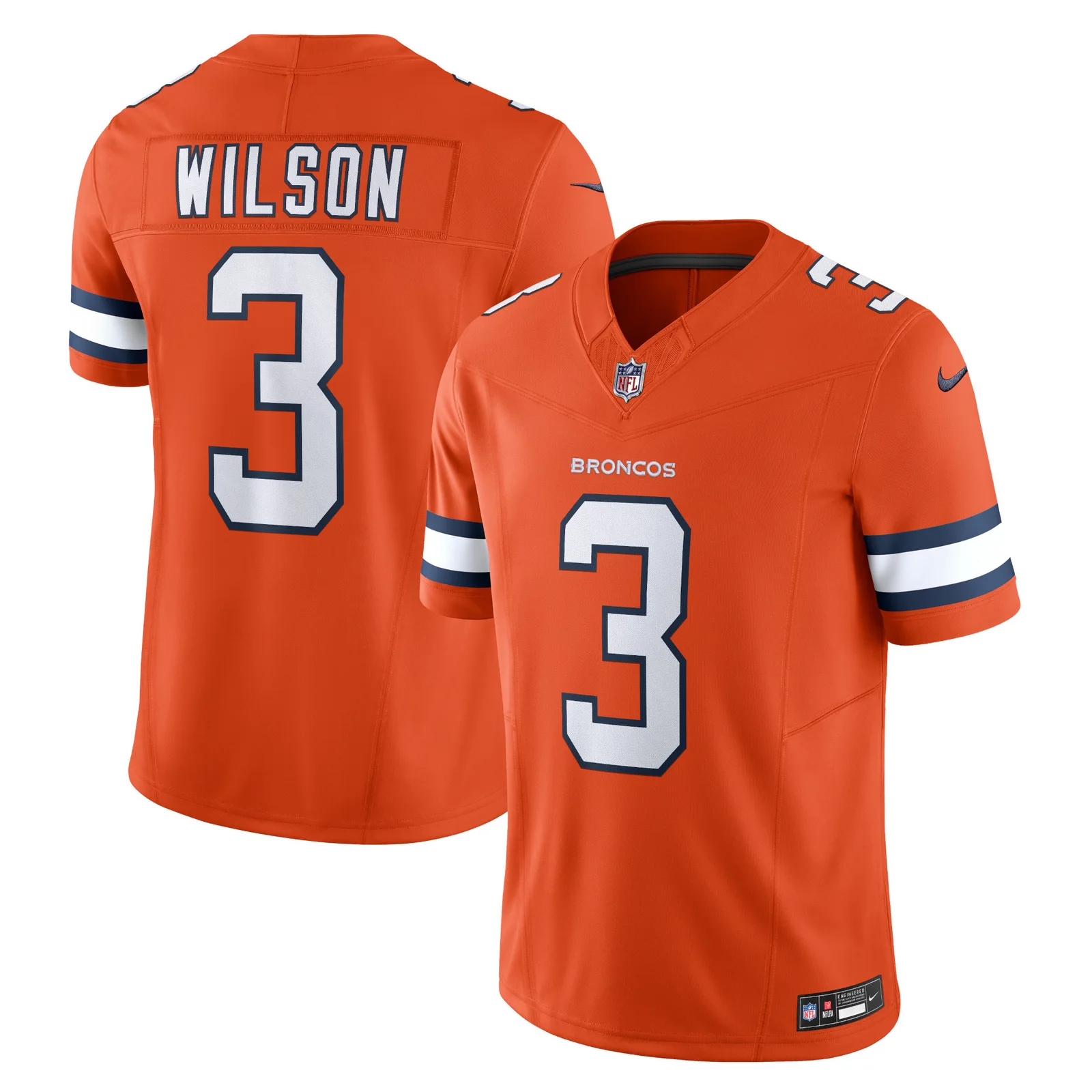 Men's Russell Wilson Denver Broncos Vapor F.U.S.E. Limited Jersey - Orange -