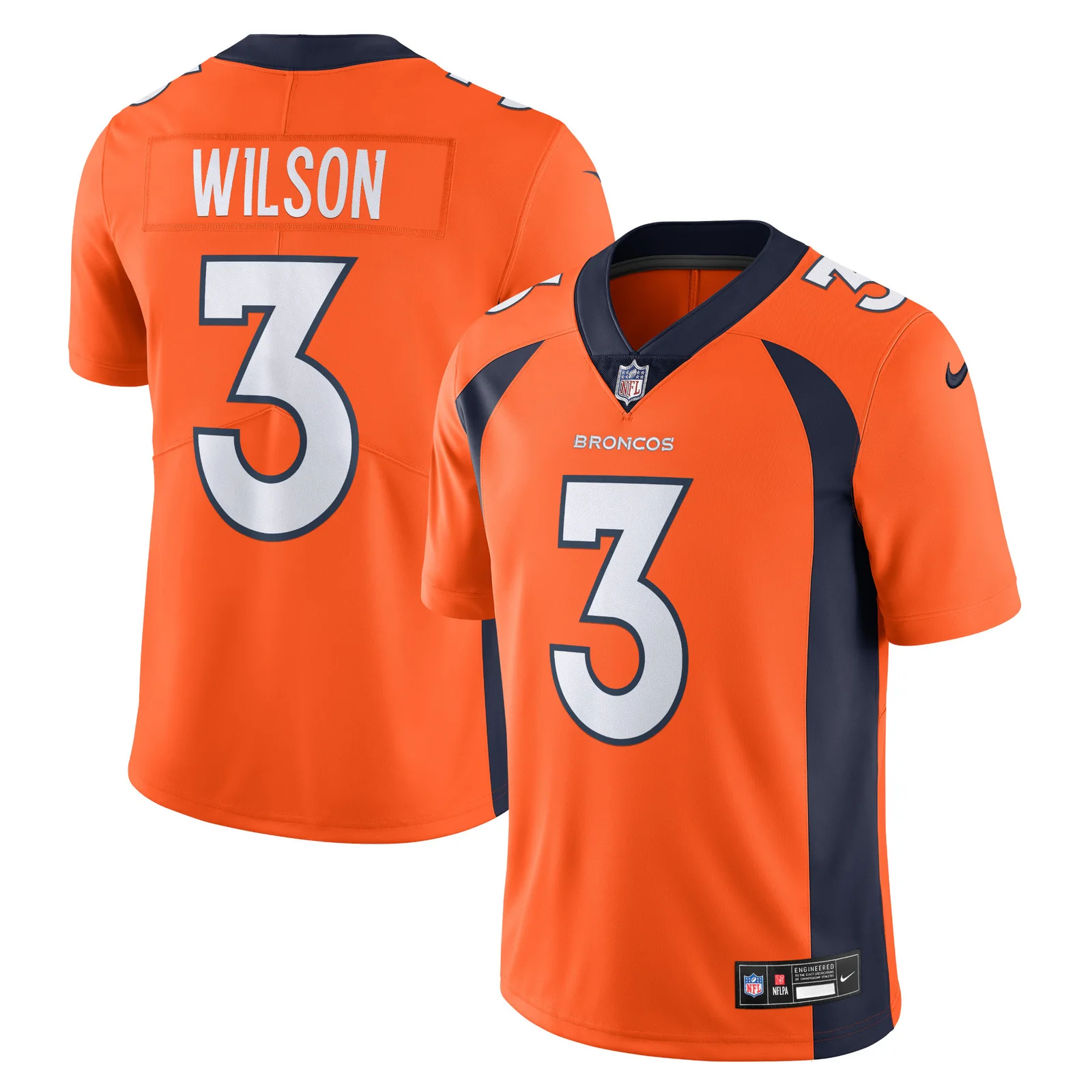 Men's Russell Wilson Denver Broncos  Vapor Untouchable Limited Jersey - Orange -