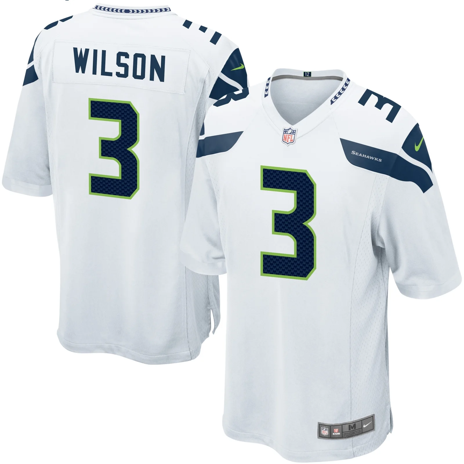 Men's Russell Wilson Seattle Seahawks Game Jersey - White -