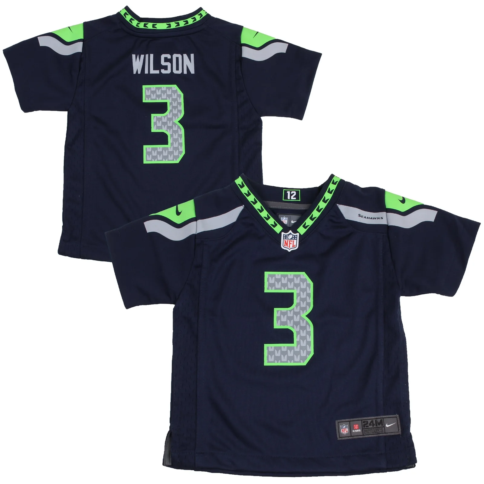 Men's Russell Wilson Seattle Seahawks Infant Team Color Game Jersey - College Navy -