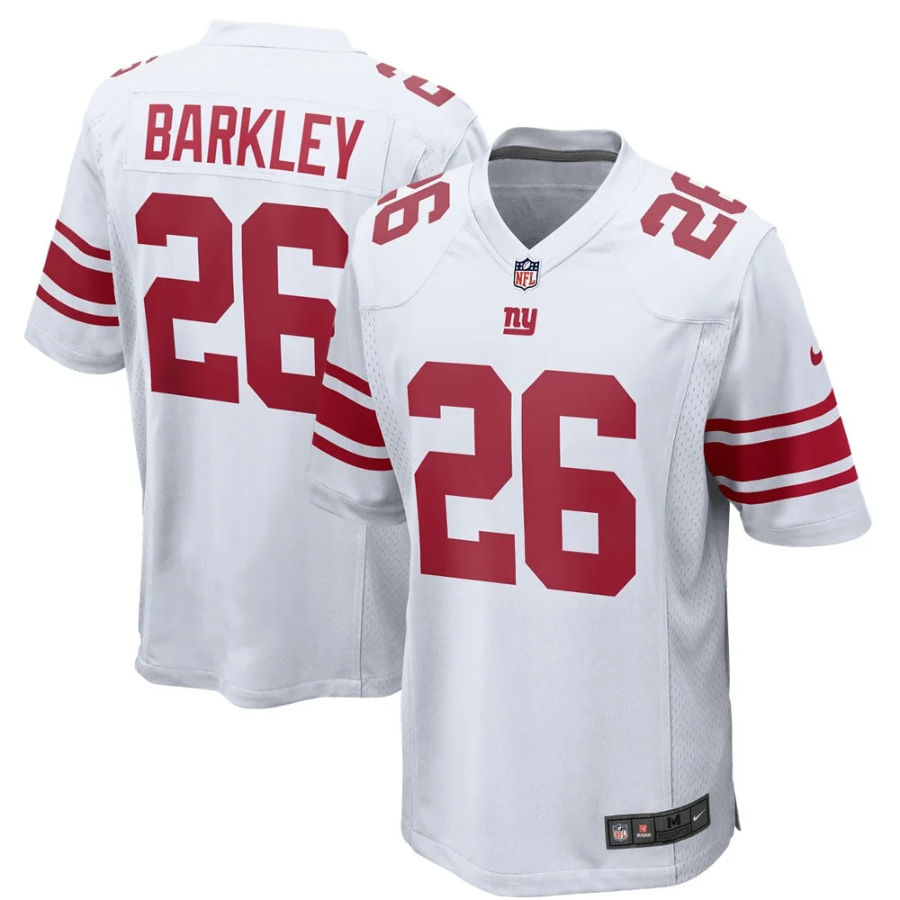 Men's Saquon Barkley New York Giants Game Jersey - White -