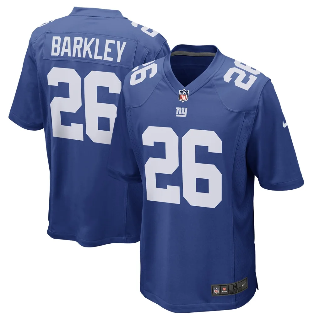 Men's Saquon Barkley New York Giants Game Player Jersey - Royal -