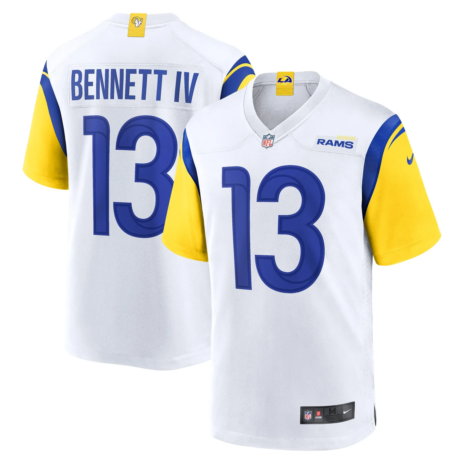 Men's Stetson Bennett Los Angeles Rams  Game Jersey - White -