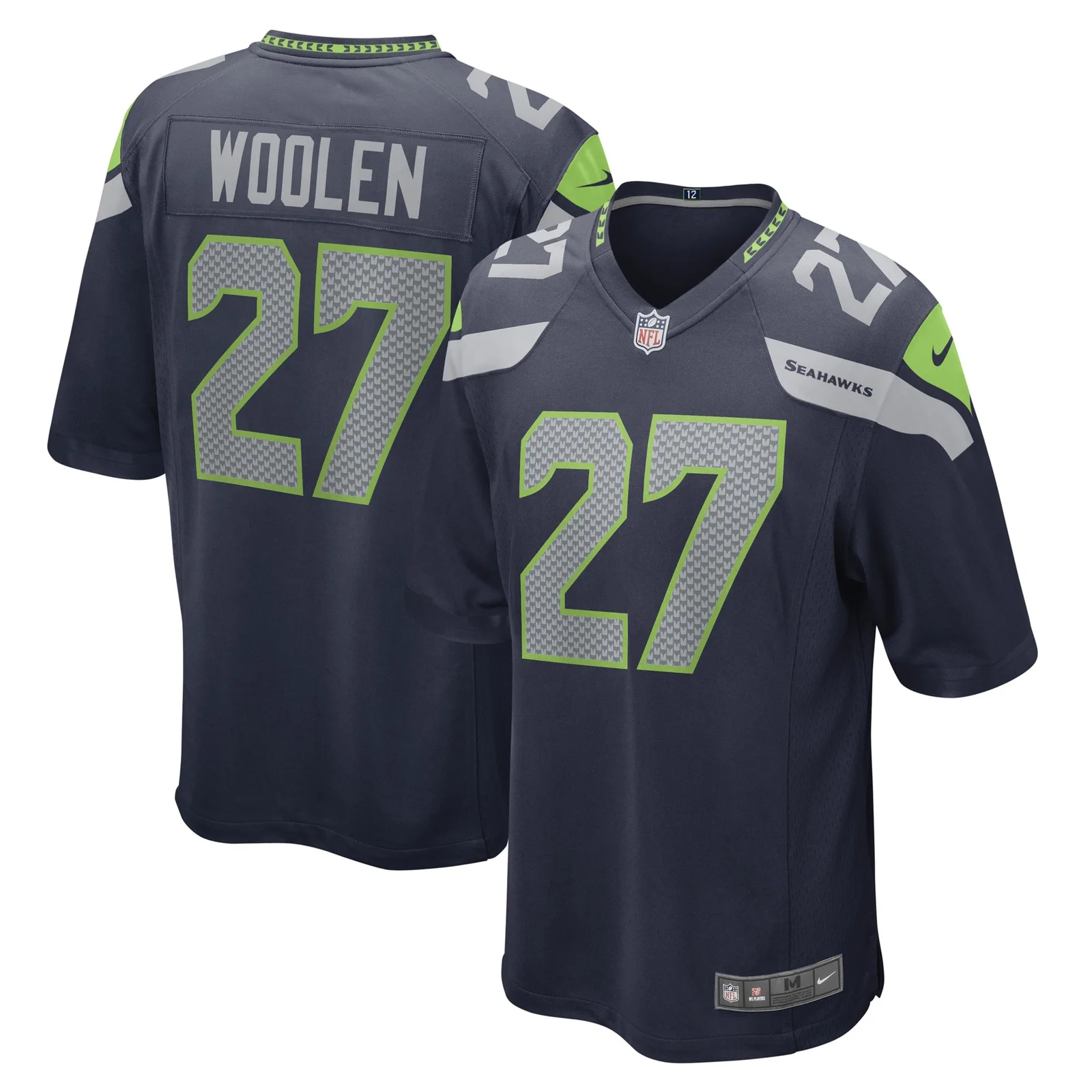 Men's Tariq Woolen Seattle Seahawks Game Player Jersey - College Navy -