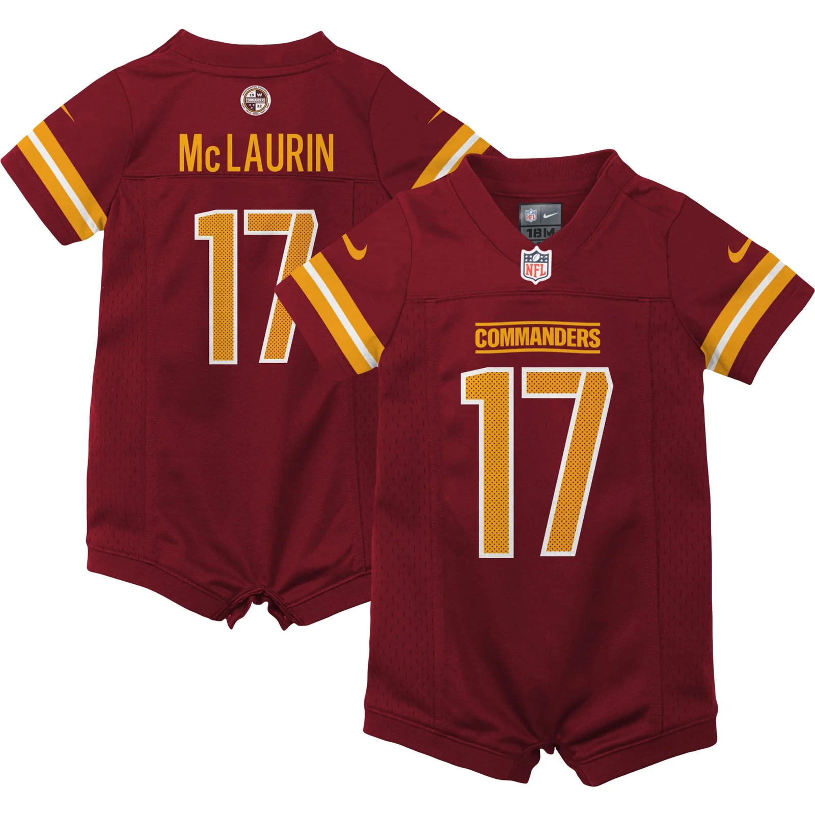 Men's Terry McLaurin Washington Commanders Newborn &amp; Infant Game Romper Jersey - Burgundy -