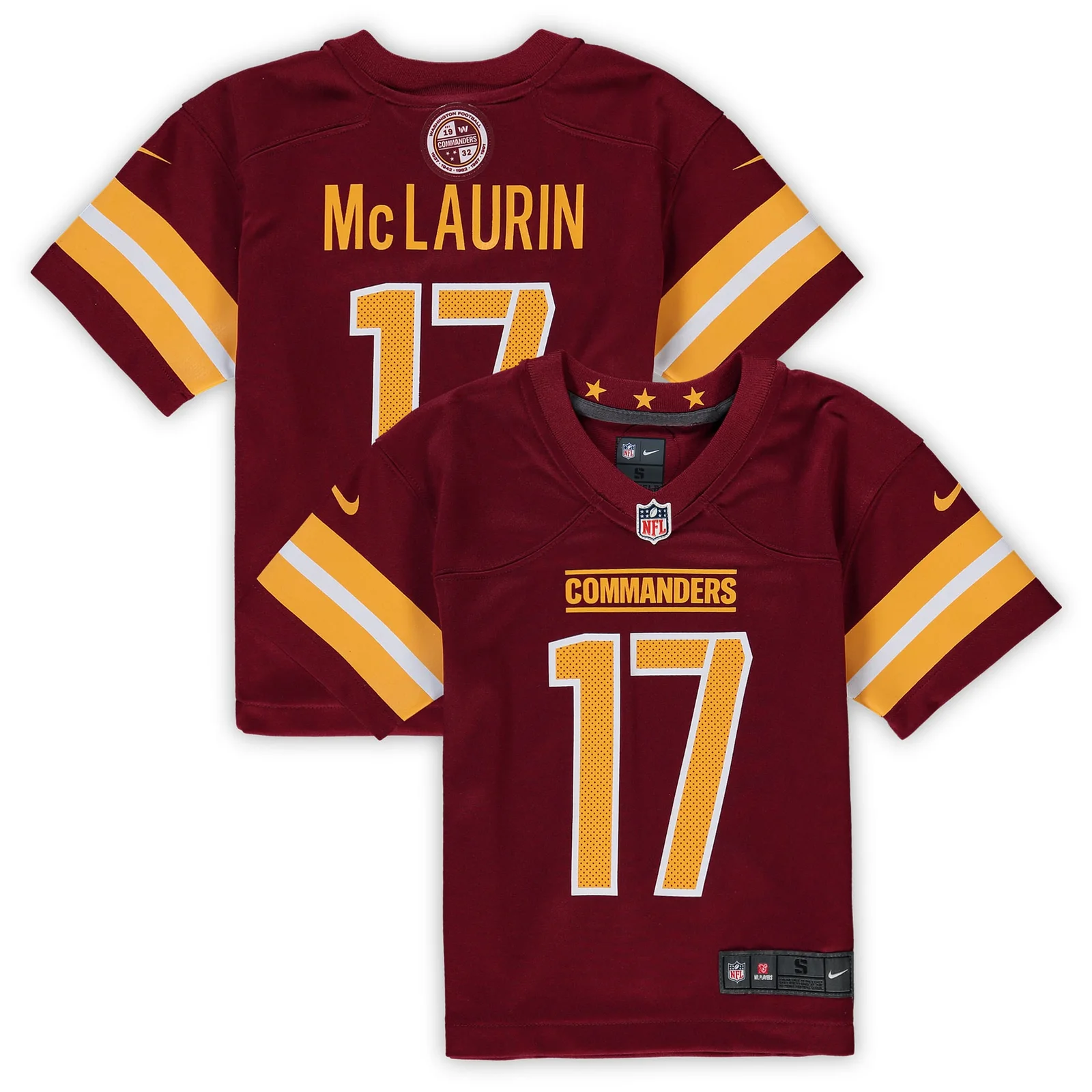 Men's Terry McLaurin Washington Commanders Preschool Game Jersey - Burgundy -