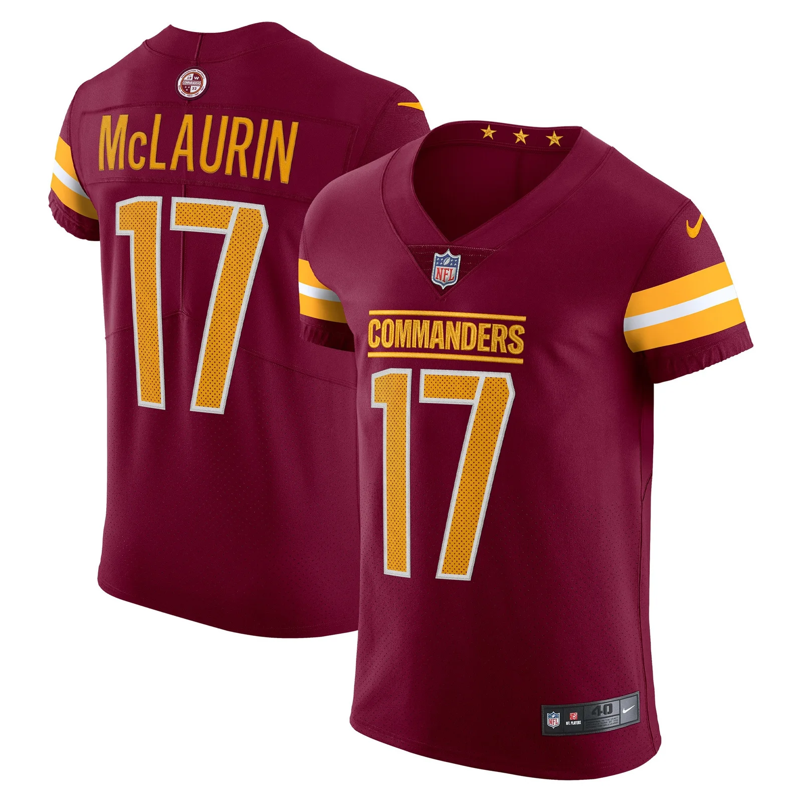Men's Terry McLaurin Washington Commanders Vapor Elite Jersey - Burgundy -