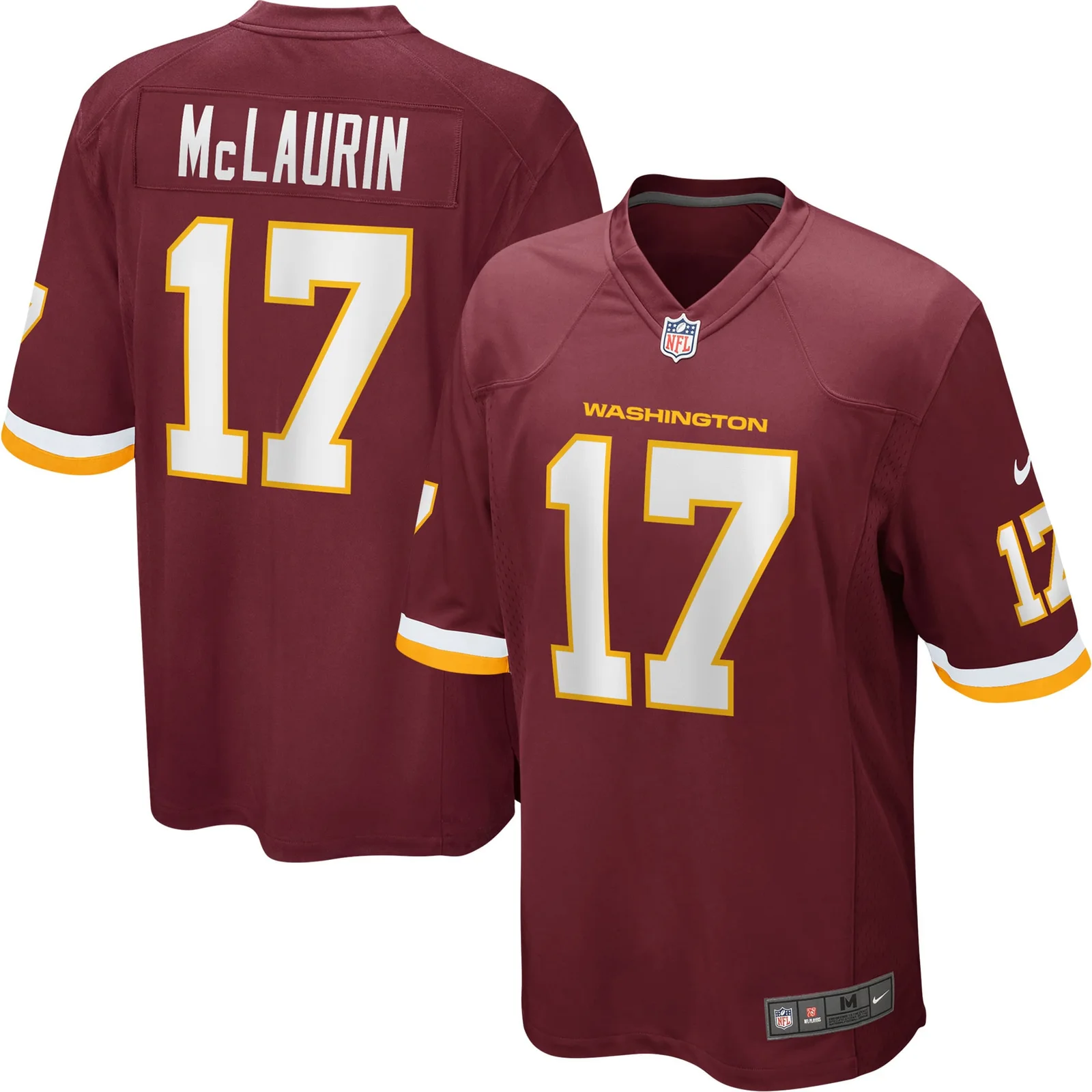 Men's Terry McLaurin Washington Football Team Player Game Jersey - Burgundy -