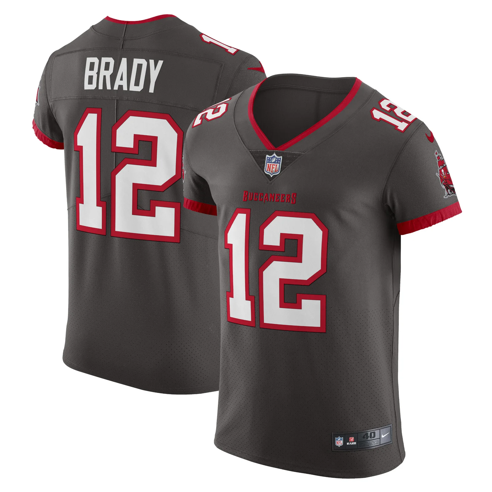 Men's Tom Brady Tampa Bay Buccaneers Alternate Vapor Elite Jersey - Pewter -