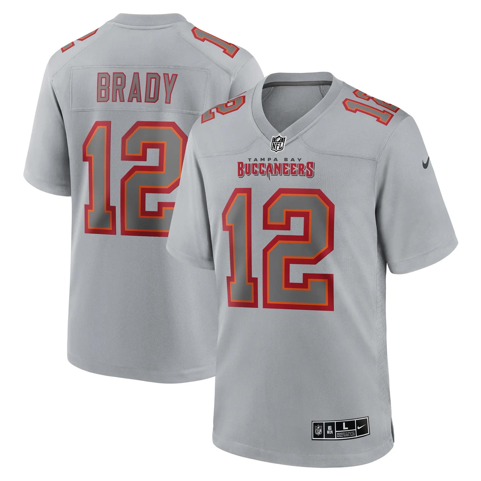 Men's Tom Brady Tampa Bay Buccaneers Atmosphere Fashion Game Jersey - Gray -