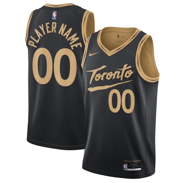 Men's Toronto Raptors 2020/21 Swingman Custom Jersey Black â€“ City Edition -