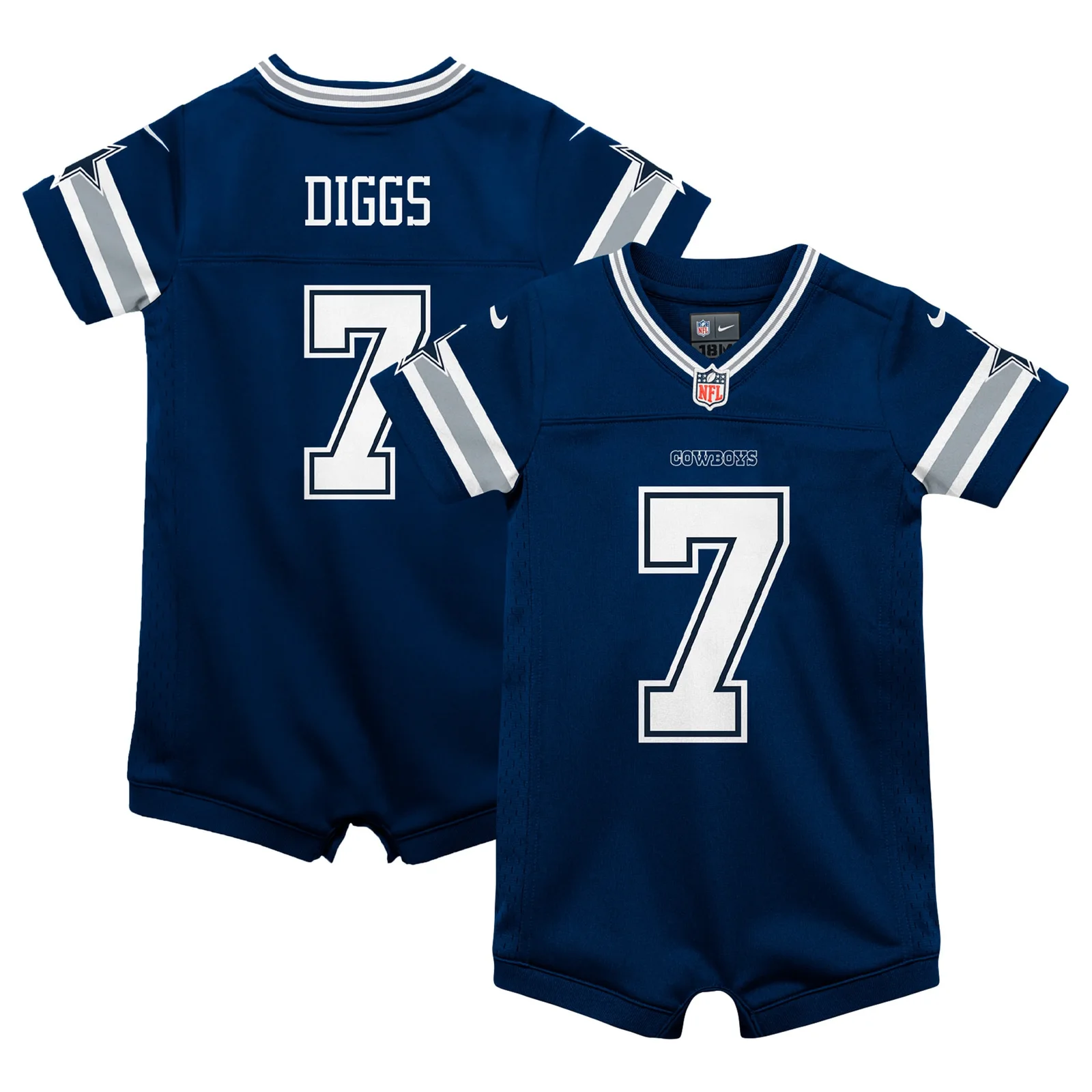 Men's Trevon Diggs Dallas Cowboys Infant Game Romper Jersey - Navy -
