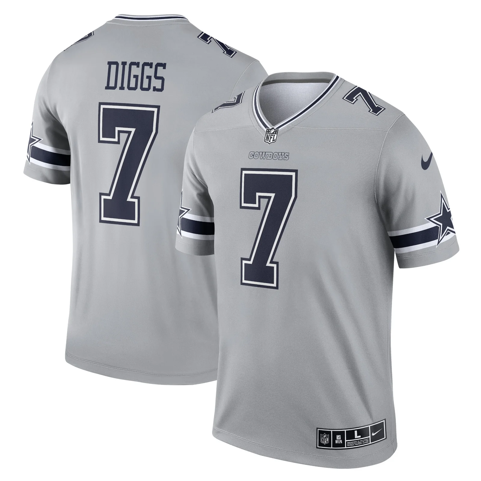 Men's Trevon Diggs Dallas Cowboys Inverted Legend Jersey - Gray -