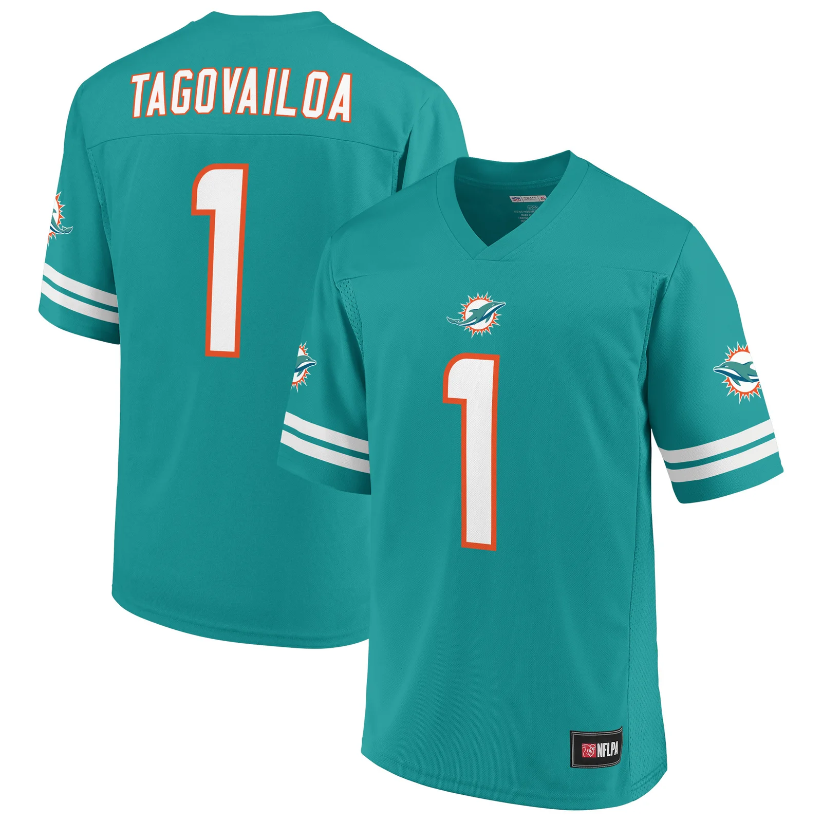 Men's Tua Tagovailoa Aqua Miami Dolphins Mass Player Jersey -