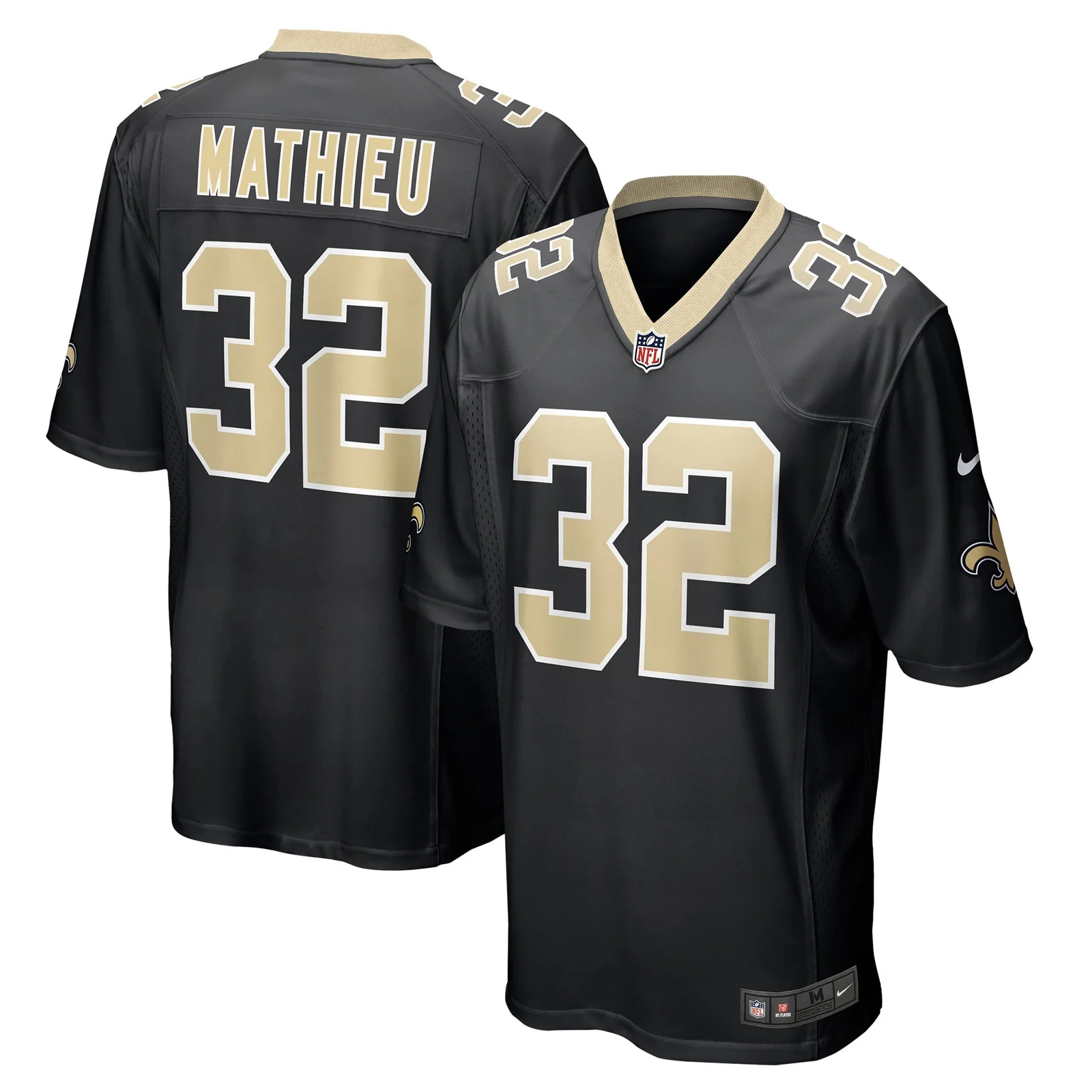 Men's Tyrann Mathieu New Orleans Saints Game Jersey - Black -