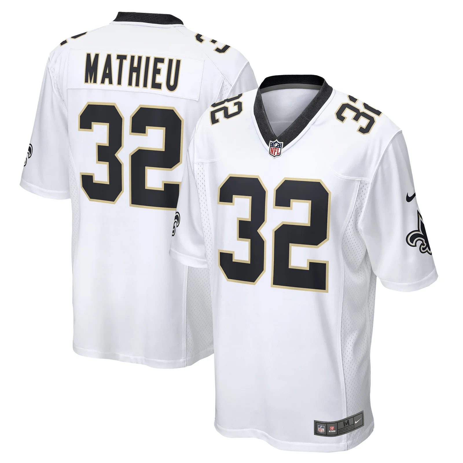 Men's Tyrann Mathieu New Orleans Saints Game Jersey - White -