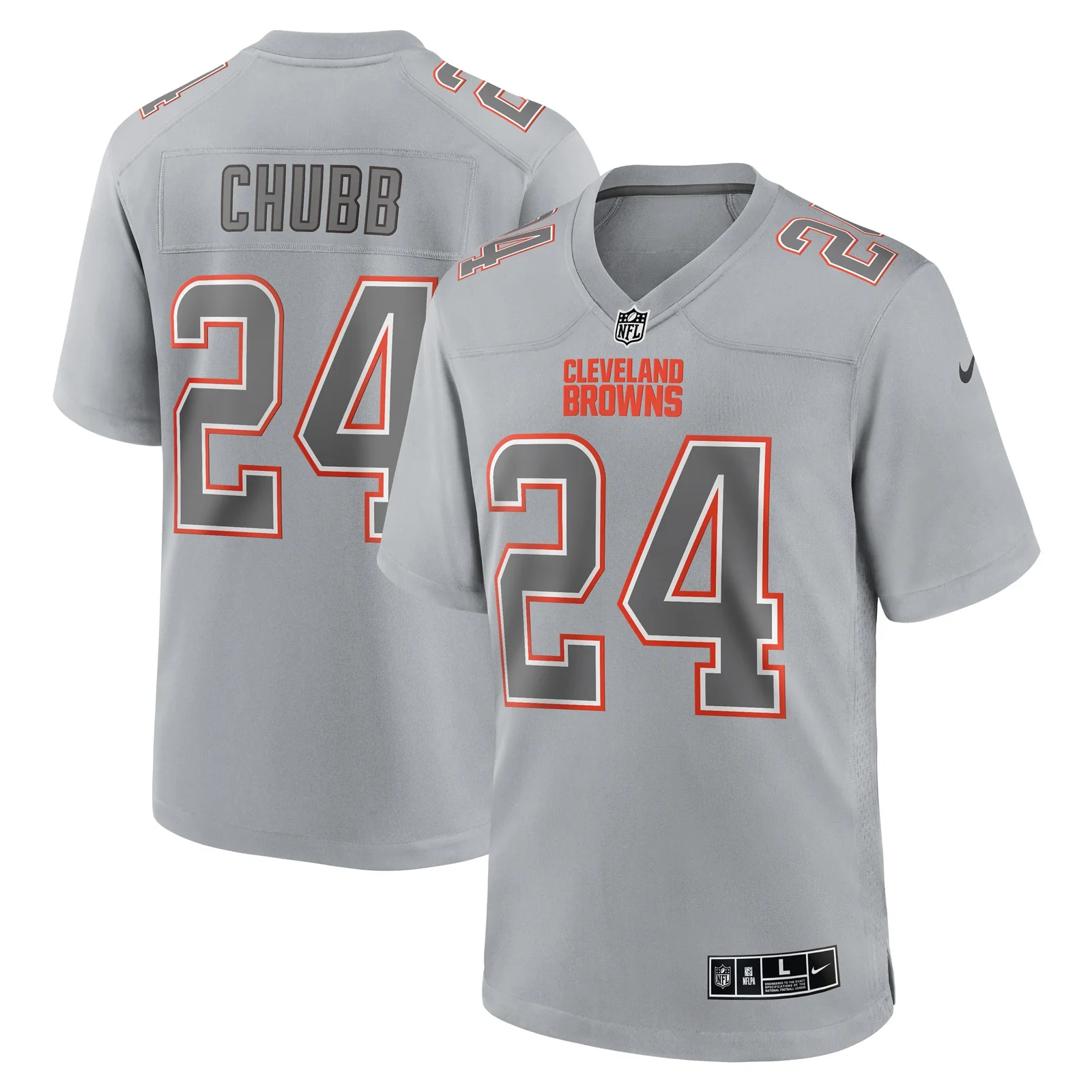 Men'sNick Chubb Cleveland Browns Atmosphere Fashion Game Jersey - Gray -