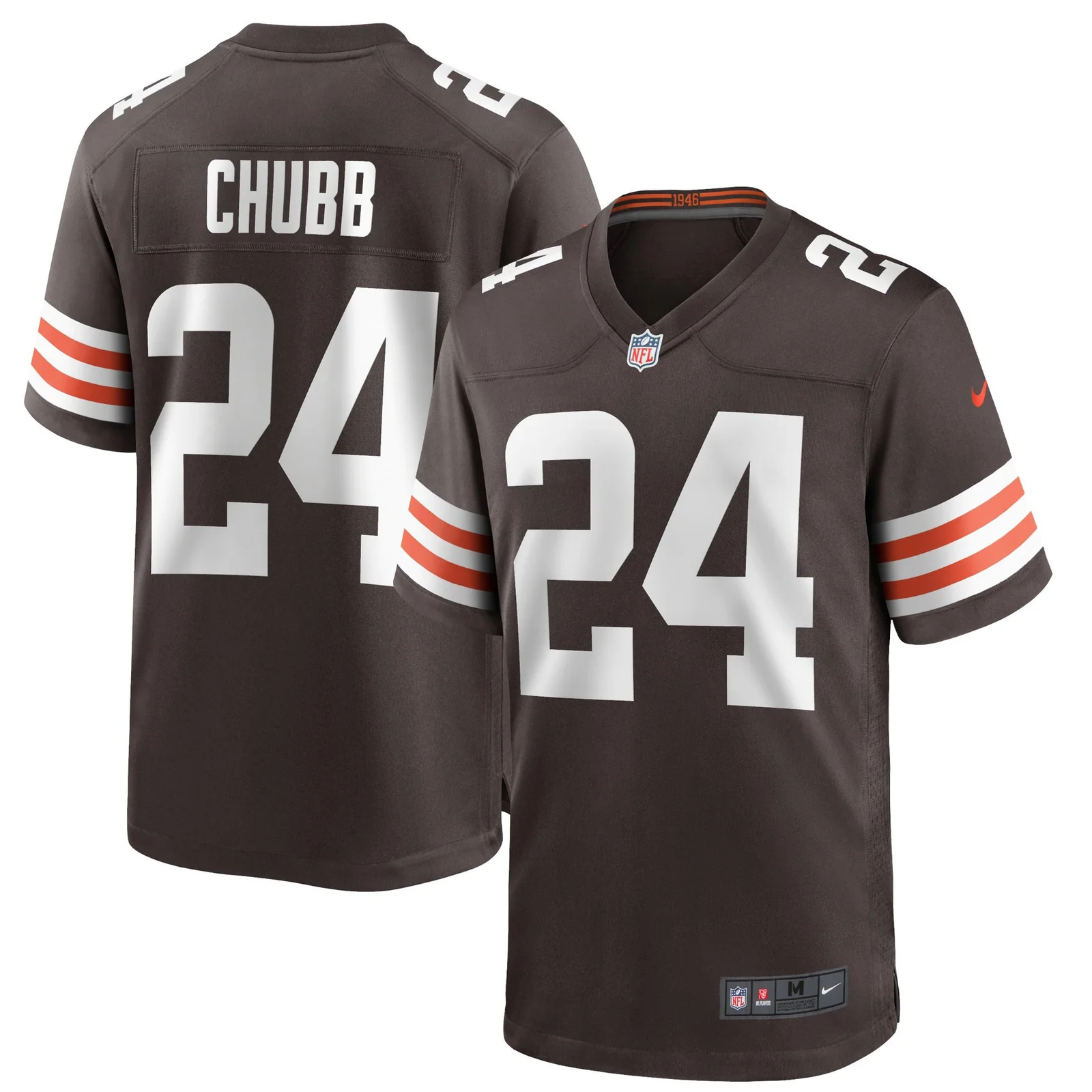 Men'sNick Chubb Cleveland Browns Game Player Jersey - Brown -
