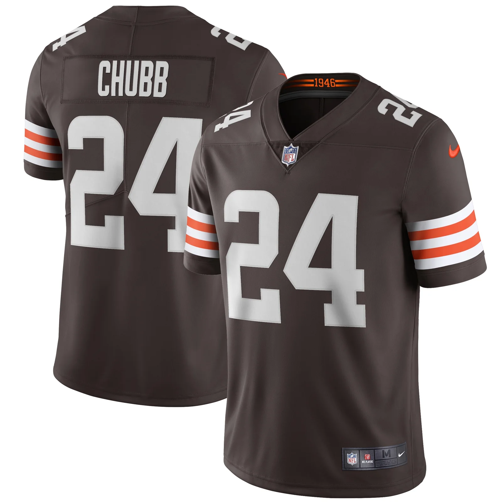 Men'sNick Chubb Cleveland Browns Vapor Limited Jersey - Brown -