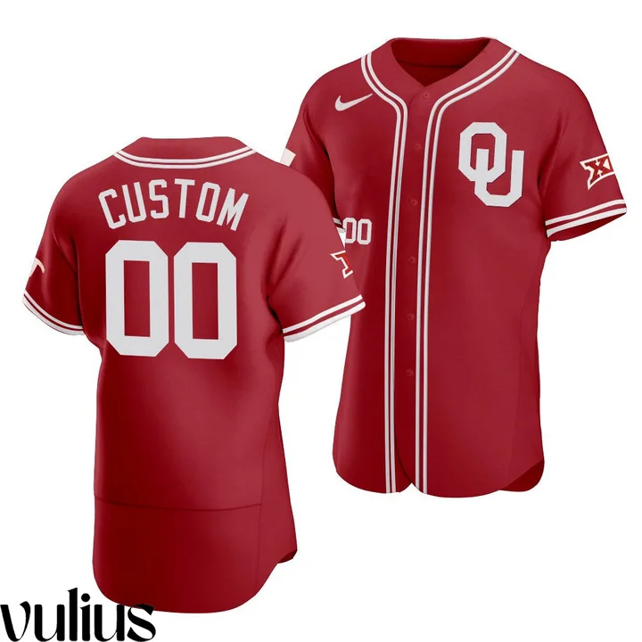 Oklahoma Sooners Custom Jersey, Red Men's, 2021 Vapor Prime Red College Baseball Jersey -