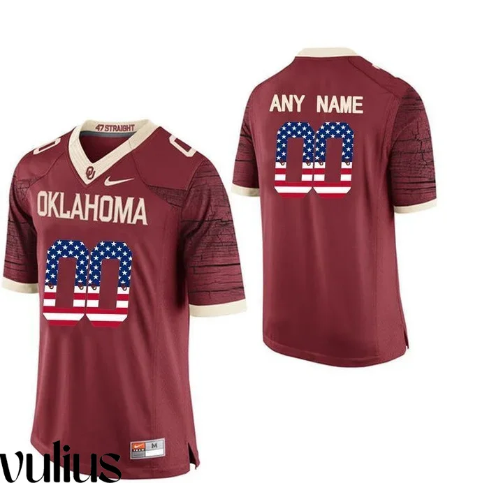 Oklahoma Sooners Custom Jersey, Red Men's, College Football Limited Jersey -