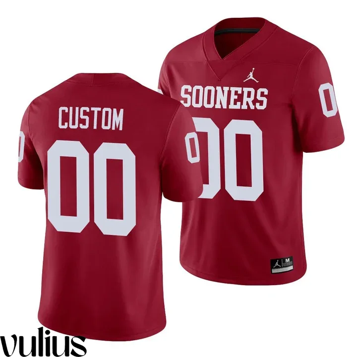 Oklahoma Sooners Custom Jersey, Red Men's, Crimson Alumni Game Jersey -