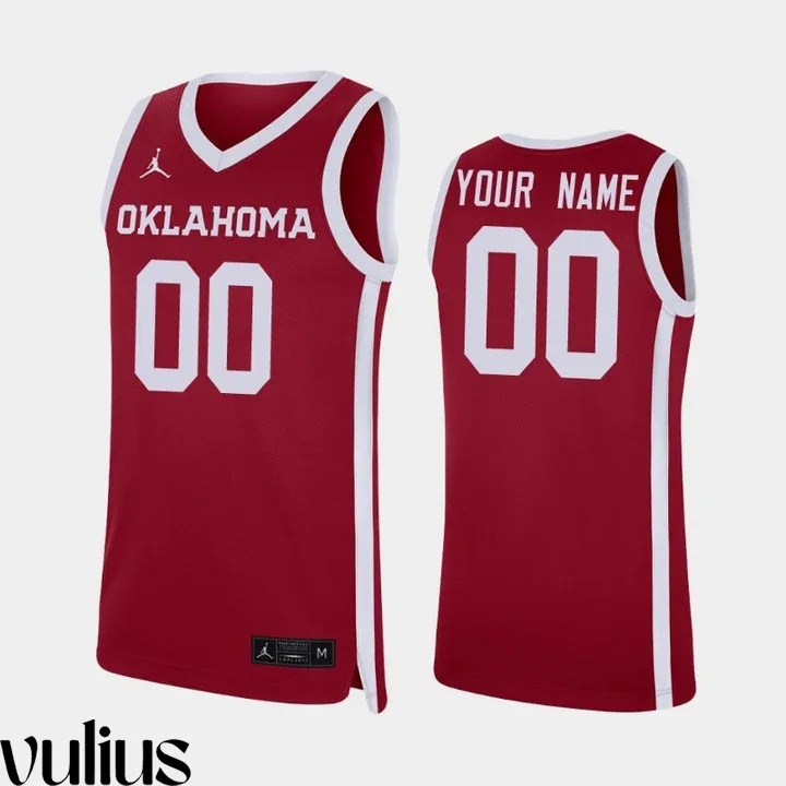 Oklahoma Sooners Custom Jersey, Red Men's, Crimson  Custom Jersey
