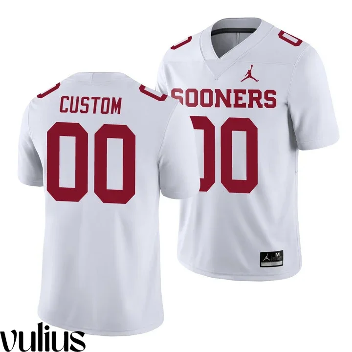 Oklahoma Sooners Custom Jersey, White Men's, Game Football Jersey -