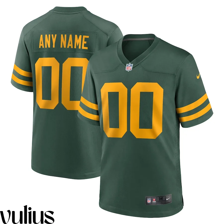Packers Custom Jersey, Green Men's, Alternate Game Custom Jersey -
