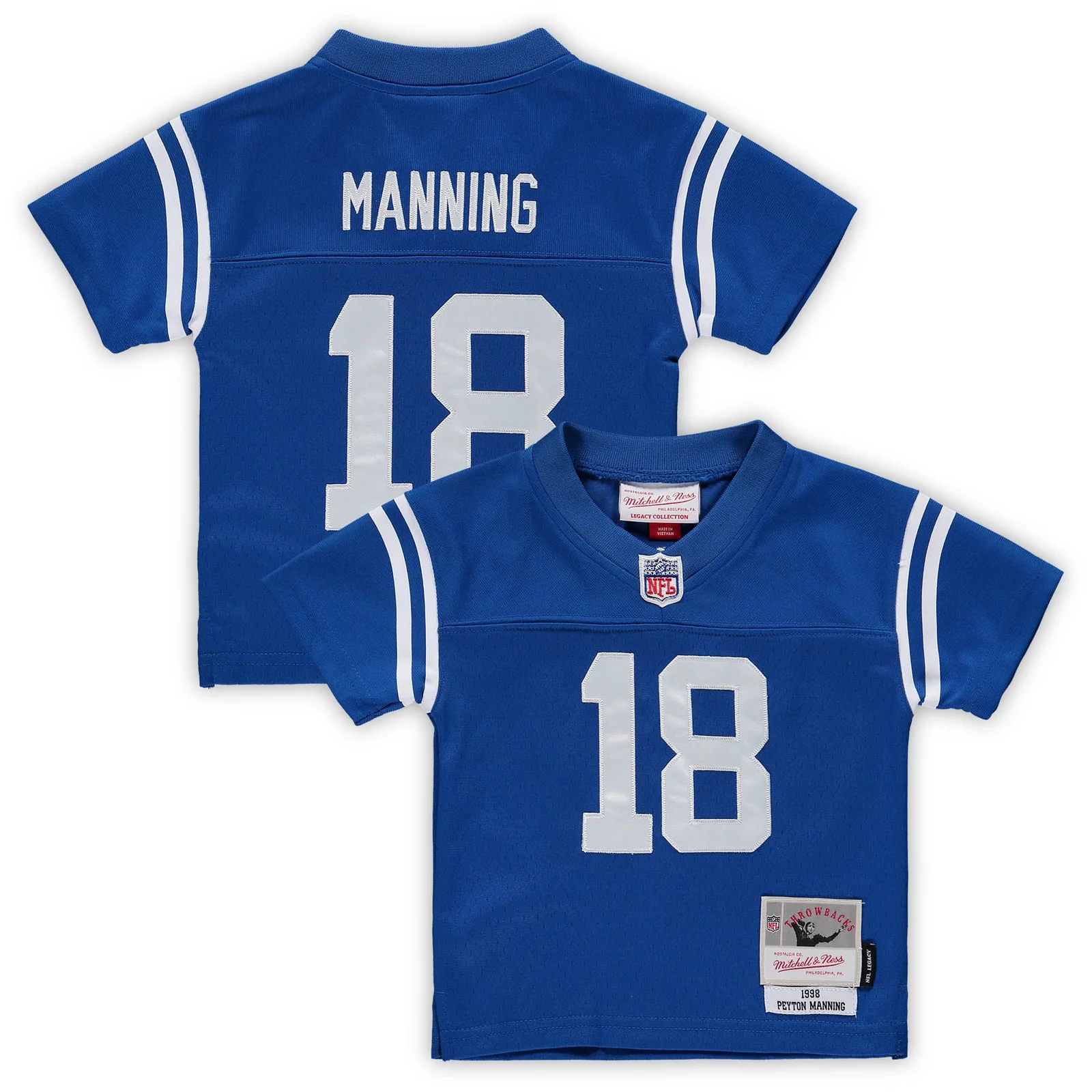 Men'sPeyton Manning Indianapolis Colts Mitchell &amp; Ness Infant 1998 Retired Legacy Jersey - Royal -