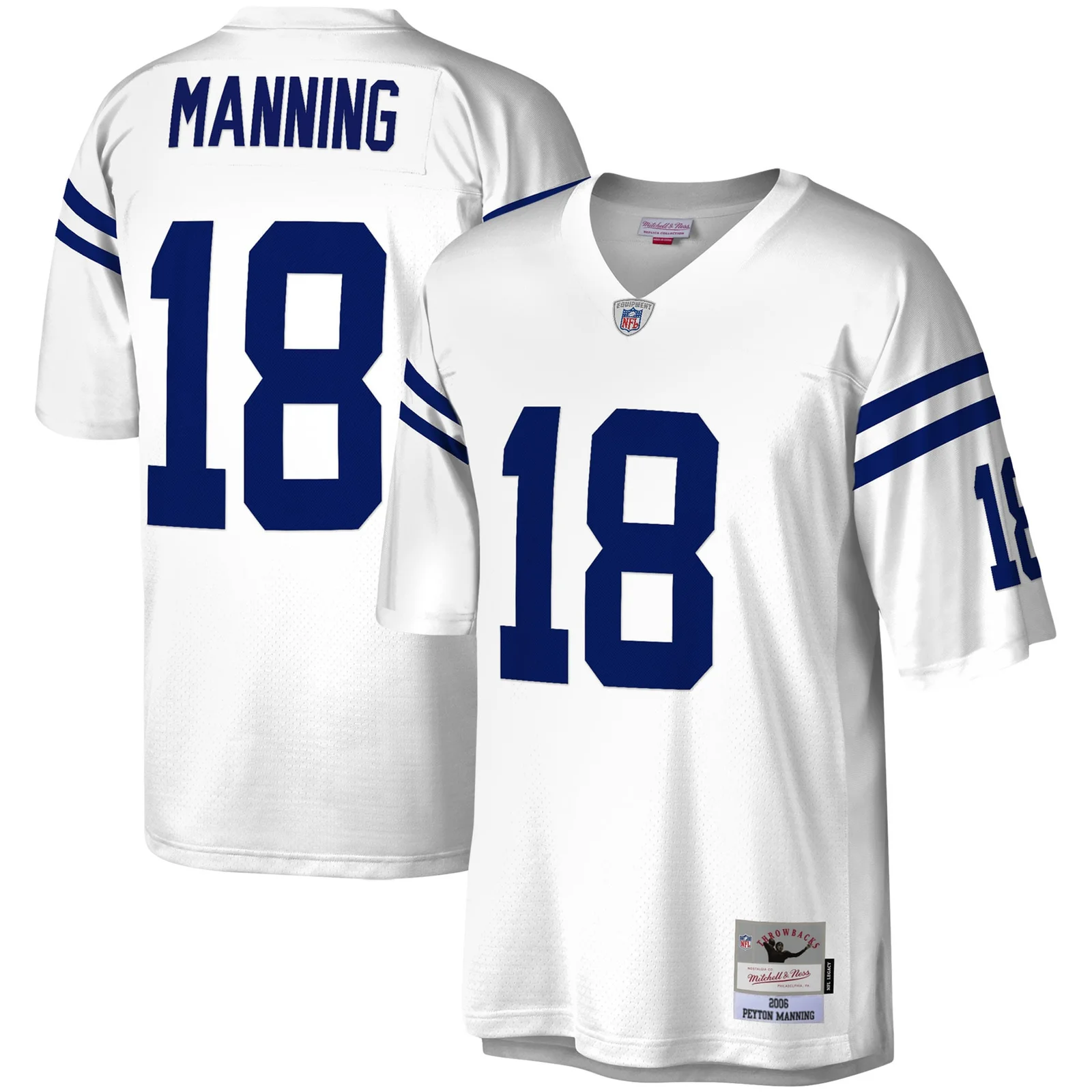 Men'sPeyton Manning Indianapolis Colts Mitchell &amp; Ness Legacy  Jersey - White
