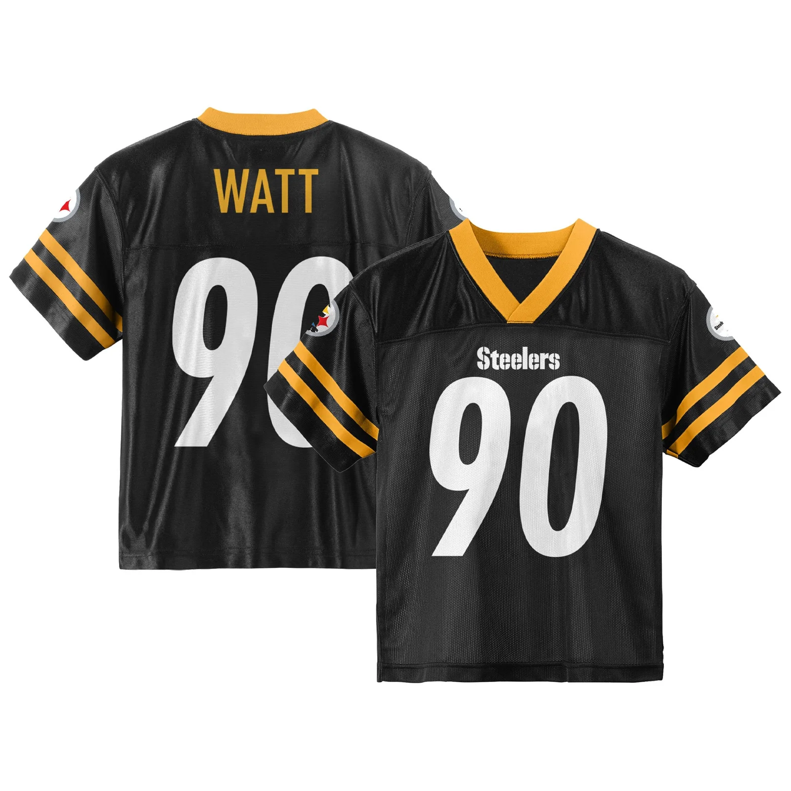 Men'sToddler T.J. Watt Black Pittsburgh Steelers Team Player Jersey -